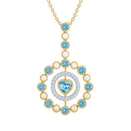 Love Embrace Birthstone Diamond Necklace 6928 0014 l december