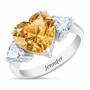 Birthstone Triple Heart Ring 1516 001 3 11