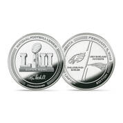 Super Bowl Flip Coin Silver Plated Collection 11732 0218 a Eagles52