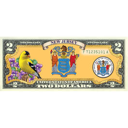 State Bird and Flower Enhanced $2 Bill Collection 11346 0018 a NewJersey