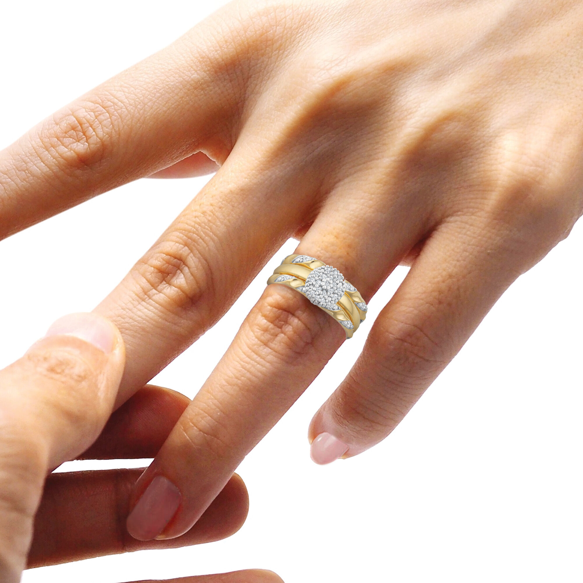 Danbury mint i love you always diamond ring set top