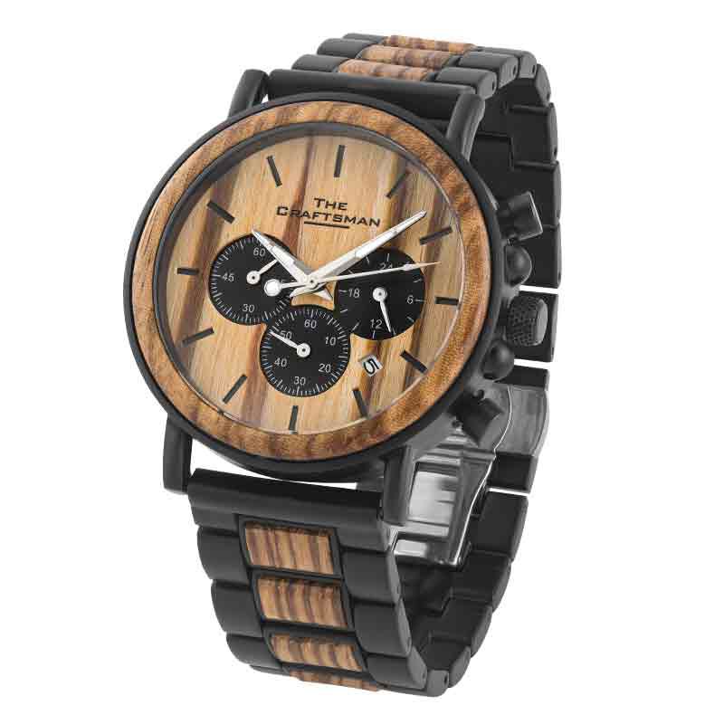 The Craftsman Mens Wooden Chronograph 4915 001 4 1