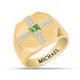 Holy Cross Mens Birthstone Diamond Ring 10700 0010 h august