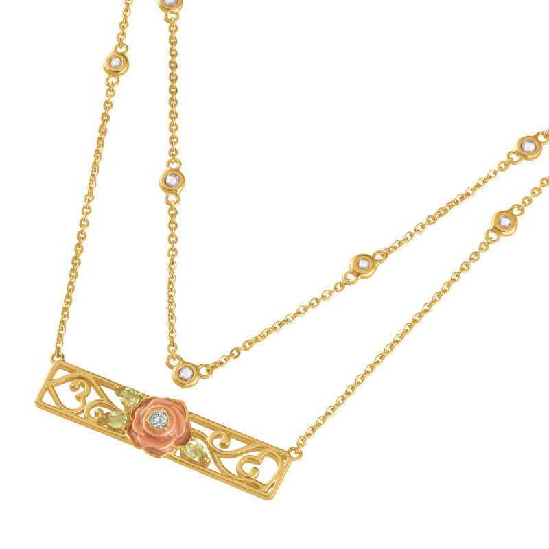 I Will Always Love You Rose Necklace Danbury Mint