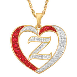 Personalized Diamond Initial Heart Pendant with FREE Poem Card 2300 0060 z a initial