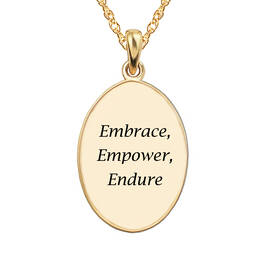 Embrace Empower Endure Diamond Pendant 11785 0198 c back