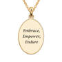 Embrace Empower Endure Diamond Pendant 11785 0198 c back
