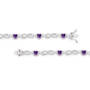 Genuine Amethyst Sterling Silver Mom Bracelet 11142 1681 c clasp