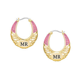 Birthstone Initial Hoops 11897 0011 j october