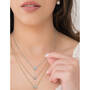 Tri Color Necklace Set with FREE Matching Earrings 11970 0011 m model