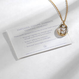 Embrace, Empower, Endure Diamond Pendant 11785 0198 w staged