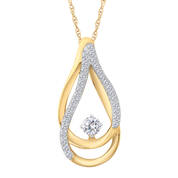 Diamond Embrace 14kt Gold Drop Pendant 11011 0012 a main