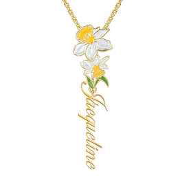Personalized Birth Month Flower Pendant 11904 0012 l december