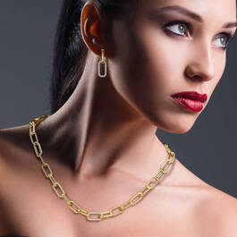 Dazzling Paperclip Necklace Earrings 11844 0015 g model