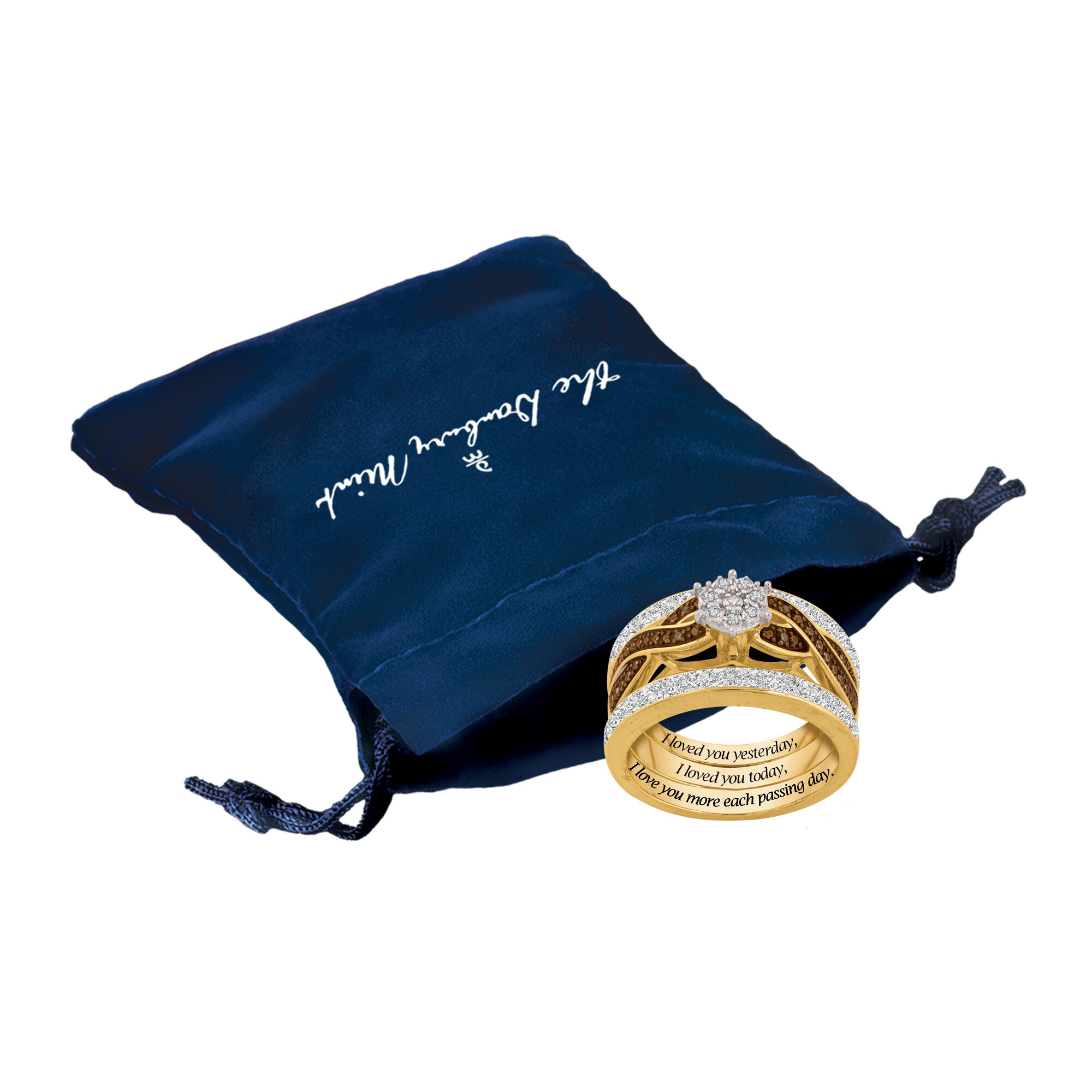 Danbury mint i love you always diamond ring set hotsell