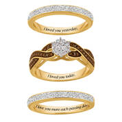 I Love You More Each Day Genuine Diamond Ring Set 10937 0015 b ring