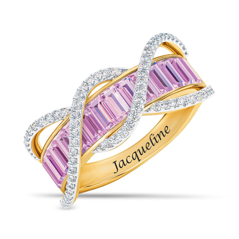 Personalized Birthstone Wave Ring 10949 0011 j october