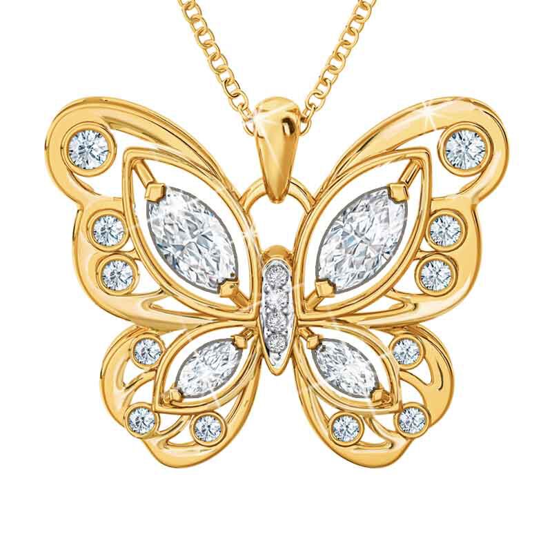 The Birthstone Butterfly Diamond Pendant 2030 001 8 4