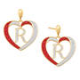 Diamond Initial Heart Earrings 2300 0094 r initial