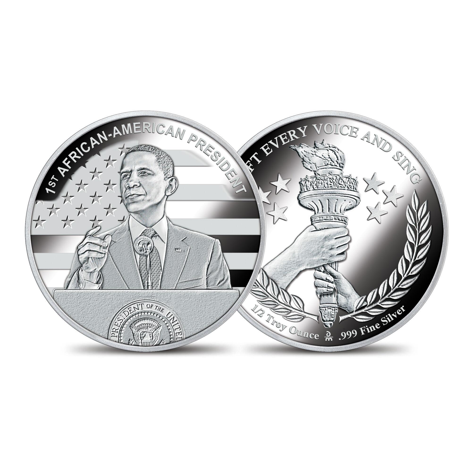 The American Civil Rights Silver Bullion Commemoratives 10123 0019 d AframPresidentcomemmorative