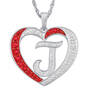 Personalized Diamond Initial Heart Pendant 10926 0018 j initial J