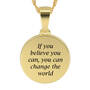 “You Can Change the World” Daughter Mosaic Pendant with card, You Can Change the World Daughter Mosaic Pendant 10219 0014 c back
