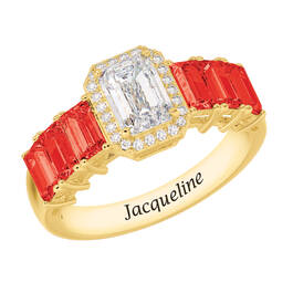 Personalized Signature Birthstone Ring 10664 0014 g july