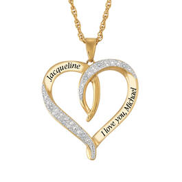Personalized I Love You Diamond Pendant 11078 0012 a main