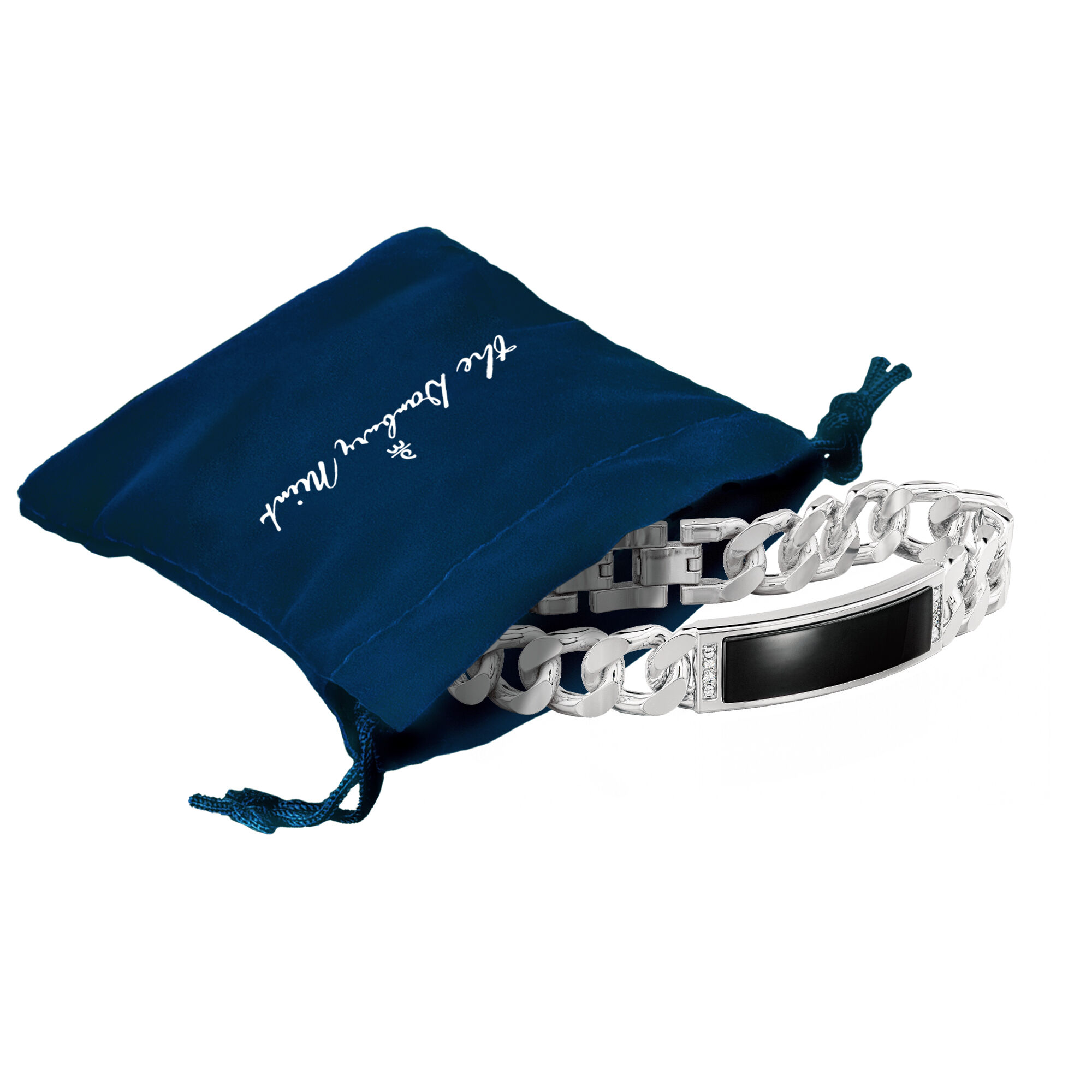 Links of Steel Ring Bracelet Set 10401 0012 g gift pouch