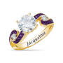 Birthstone Diamond Swirl Ring 12095 0019 b february