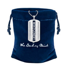 Personalized Diamond Dog Tag 6873 0019 g gift pouch