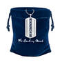 Personalized Diamond Dog Tag 6873 0019 g gift pouch
