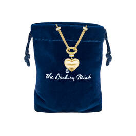 Personalized ILoveYou Golden HeartDiamond Necklace Free Matching Necklace 12277 0027 d giftpouch