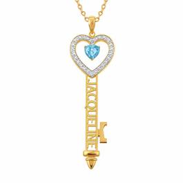 The Birthstone Key Pendant 6685 001 7 12