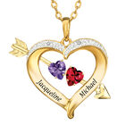 Joined in Love Birthstone Diamond Heart Pendant 10133 0017 a main