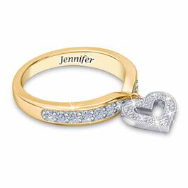 Birthstone  Diamond Charm Ring 2145 002 8 4