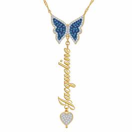 Personalized Birthstone Butterfly Necklace 6727 001 7 9