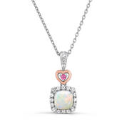 Sterling Silver Created Opal Pendant 11142 1459 a main