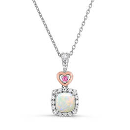 Sterling Silver Created Opal Pendant 11142 1459 a main