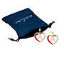 Diamond Initial Heart Earrings 2300 0094 zz gift pouch