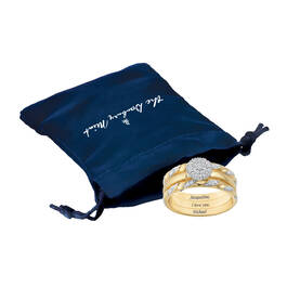 Personalized I Love You Diamond Ring Set 10934 0026 g gift pouch