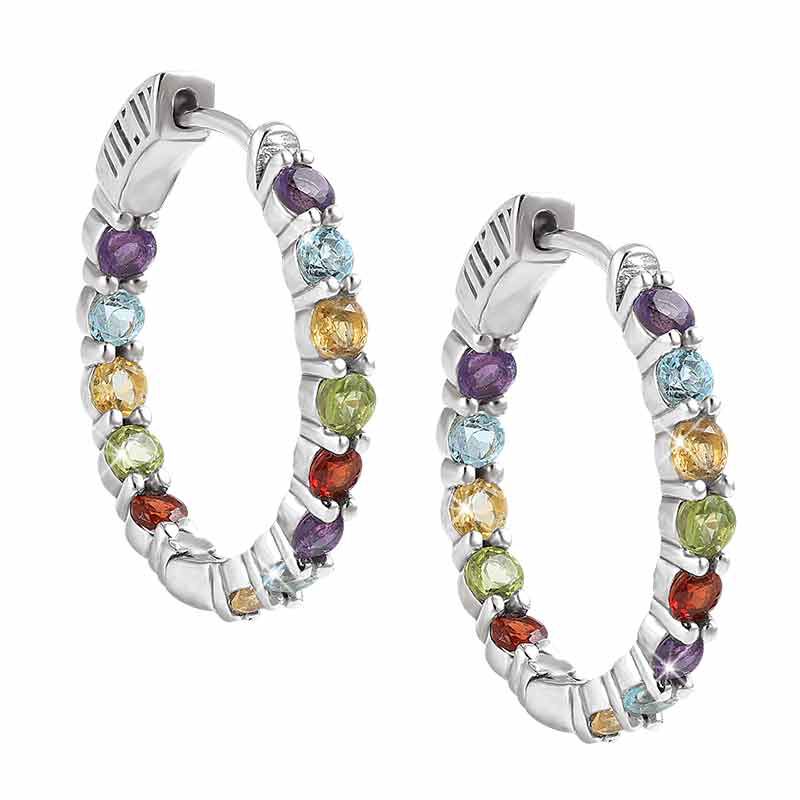 Endless Glamour Gemstone Hoop Earrings 2240 001 4 1