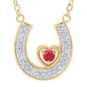 Granddaughter Luck  Love Ruby and Diamond Necklace 2507 001 2 1
