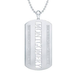 Personalized Diamond Dog Tag 6873 0019 a main