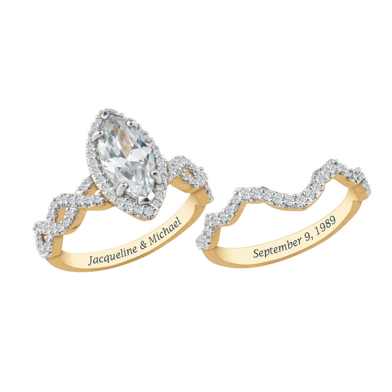 Personalized Marquise Bridal Set 10474 0014 b ring