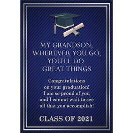 Grandson Leather Graduation Bracelet 5702 0067 p poem