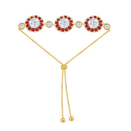 Birthstone Beauty Diamonisse Halo Bolo Bracelet 4924 0054 a main