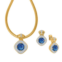 Birthstone Necklace Earring Set 10787 0016 i september