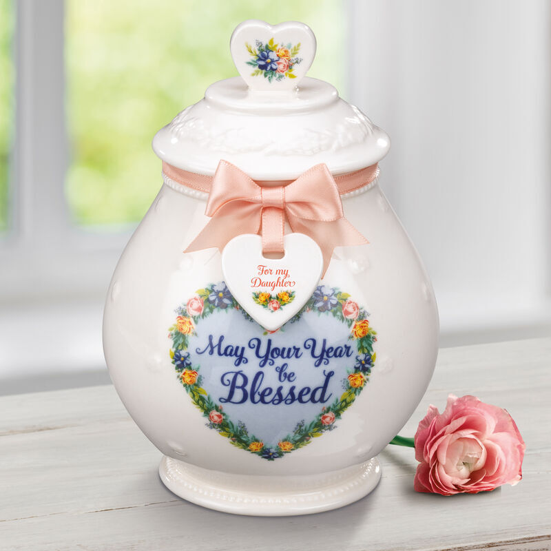 A Year of Blessings Porcelain Jar with Card 6538 001 6 5