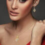 Love Spiral Diamond Pendant with FREE Matching Earrings, Love Spiral Diamond Pendant Earrings 10946 0014 o model
